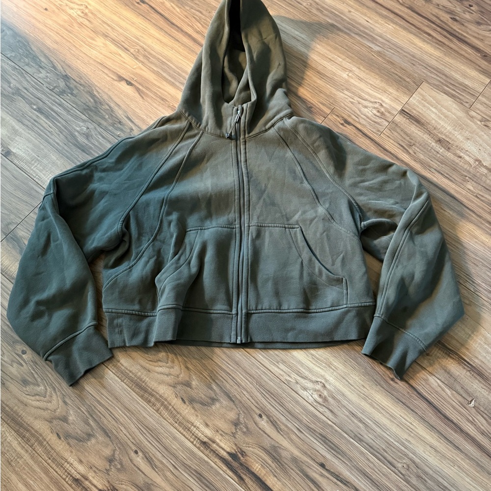 LULULEMON Olive Green Zip-Up Hoodie